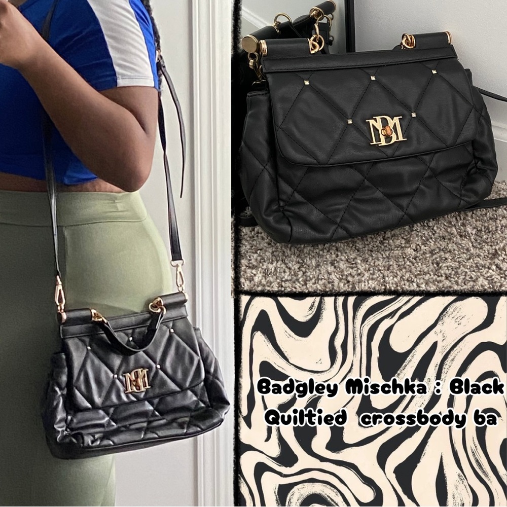 💜30% off sale💜 Badgley Mischka | Black and gold crossbody bag